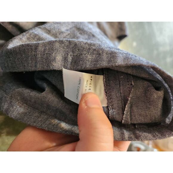 Apiece Apart Victory Cropped Top Blue Chambray Size 6 - Picture 4 of 5